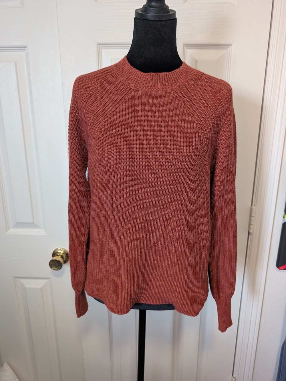 Jessica Simpson Rust Red Crewneck Knit Sweater
